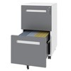 Ridstar Lockable All-Steel Metal Storage Cabinet with 360° Swivel Casters & Dual Drawers for Home & Office-Gray - 4 of 4