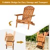 Tangkula Outdoor 3 Pieces Adirondack Chair Patio Furniture Set Eucalyptus Wood - 3 of 4