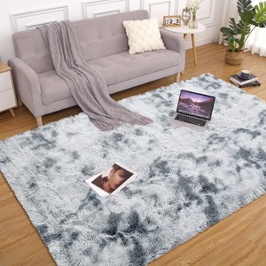 Luxury Shag Area Rugs for Living Room Bedroom Non-Slip Fluffy Soft Shaggy Rug Carpet Indoor Plush 8x10 Rug for Kids Play Room Nursery Home Dorm Decor - 1 of 4