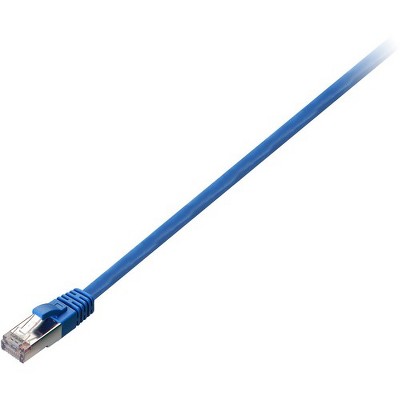 V7 Blue Cat6 Shielded (STP) Cable RJ45 Male to RJ45 Male 1m 3.3ft - 3.28 ft Category 6 Network Cable for Network Device, VoIP Device