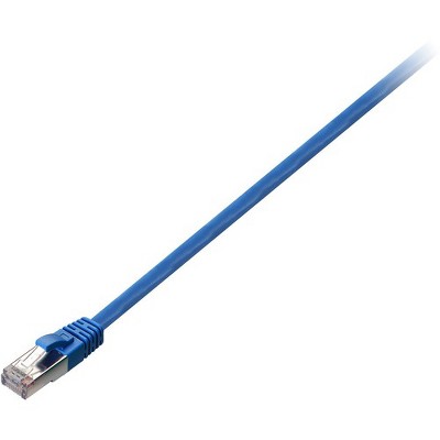 V7 Blue Cat5e Shielded (STP) Cable RJ45 Male to RJ45 Male 1m 3.3ft - 3.28 ft Category 5e Network Cable for Modem, Router, Hub, Patch Panel