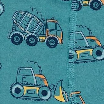 teal with yellow truck