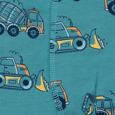 teal with yellow truck