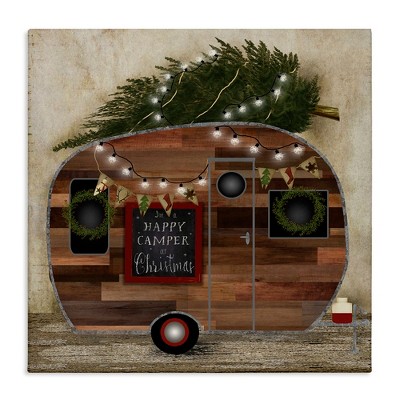 Stupell Industries Happy Camper At Christmas, 30" x 30"