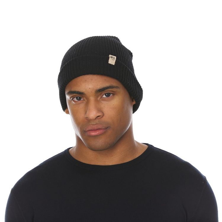 Minus33 Merino Wool Midweight - Everyday Rib Knit Beanie 100% Merino Wool Black, 2 of 15