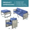 Bestier Patio Furniture Set, 5PCS Wicker Conversation Set for Backyard, Outdoor Couch Set with 4.5" Thick Cushion and Ottoman, Garden - 4 of 4