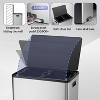2x8 Gallon Dual Trash Can, Stainless Steel Step-on Waste Bins with Lid, 2 Removable Inner Buckets, Double Trash Bin for Kitchen, Bathroom - 3 of 4