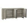Treasure Trove Accents 4 Door Credenza Merino Gray: Pine & Oak Veneer, Adjustable Shelves, Cord Management - 4 of 4