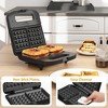 Heynemo 3 in 1 Electric Sandwich Maker: Panini Press Grill and Waffle Iron Set, Grill and Sandwich Press with Removable Non-Stick Plates - 4 of 4