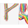 INSPIRE CHIC Women's Long Elastic Fishnet Mesh Colorful Cosplay Half Finger Arm Sleeves Gloves 1Pair - 3 of 4