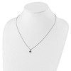 Black Bow Jewelry Black & White Diamond Tiny 6mm Circle Necklace in Sterling Silver - 3 of 4
