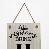 Already Disturbed Happiness' Double Sided Hanging/Leaning Wall Sign - American Art Decor: Modern Metal Art, Vertical Panel - 4 of 4