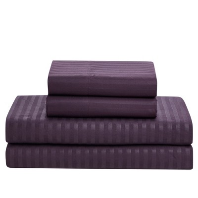 Queen Eggplant Down Alternative Microfiber 8-Piece Bed in a Bag Set
