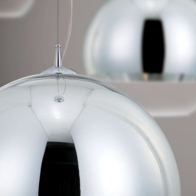 Chrome Clear Glass Mini Globe Pendant Light