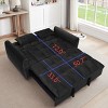 NicBex 65 Inch Sofa Bed,Modern 3-in-1 Foldable Loveseat Sofa with 2 Pillows,Upholstered Velvet Couch for Living Room,Bedroom,Lounge - 4 of 4
