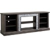 Lyngins 70" TV Stand with Faux Stacked Stone Design,Entertainment Center with Open Shelves,Console Table & Sideboard for Living Room,Kitchen - 2 of 4