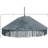 Storied Home Mid Century Velvet Ceiling Light with Tassels, Charcoal - 2 of 4