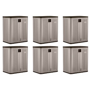 Suncast 9 Cu Ft Heavy Duty Resin Garage Base Storage Cabinet, Platinum (6 Pack) - 1 of 4