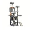 75 Inches Indoor Cat Tree Tall Cat Tower For Large Cats 20lbs Cat Condo Light Gray Cat Tower - 2 of 4