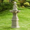 Royal Lion 54" High Large Italian Outdoor Decor Faux Stone Floor Fountain Standing Pedestal Tall Outside Garden Patio Yard Backyard - 2 of 4