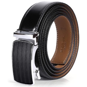 Roxoni Men's Ultra Soft Geniune Leather Rachet Rectangular Prism Dress Belt - 1 of 4