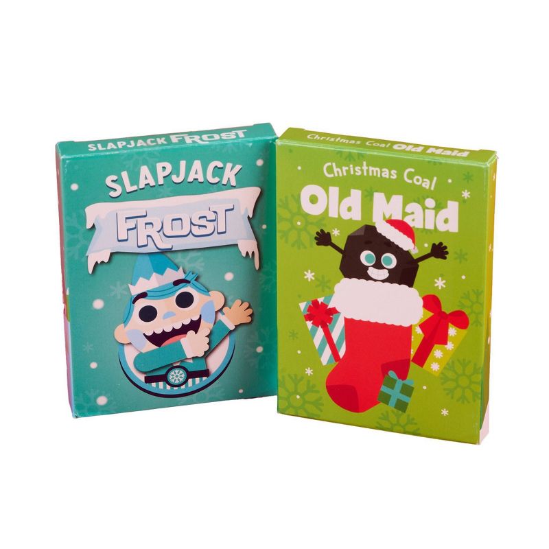 Chuckle &#38; Roar Stocking Stuffer: Christmas Coal Old Maid &#38; Slap Jack Frost Card Games - 2pk, 5 of 6