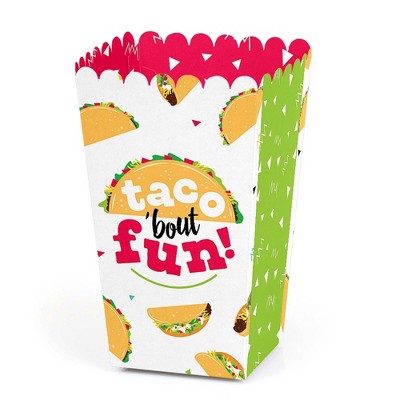 Big Dot of Happiness Taco 'Bout Fun - Mexican Fiesta Favor Popcorn Treat Boxes - Set of 12