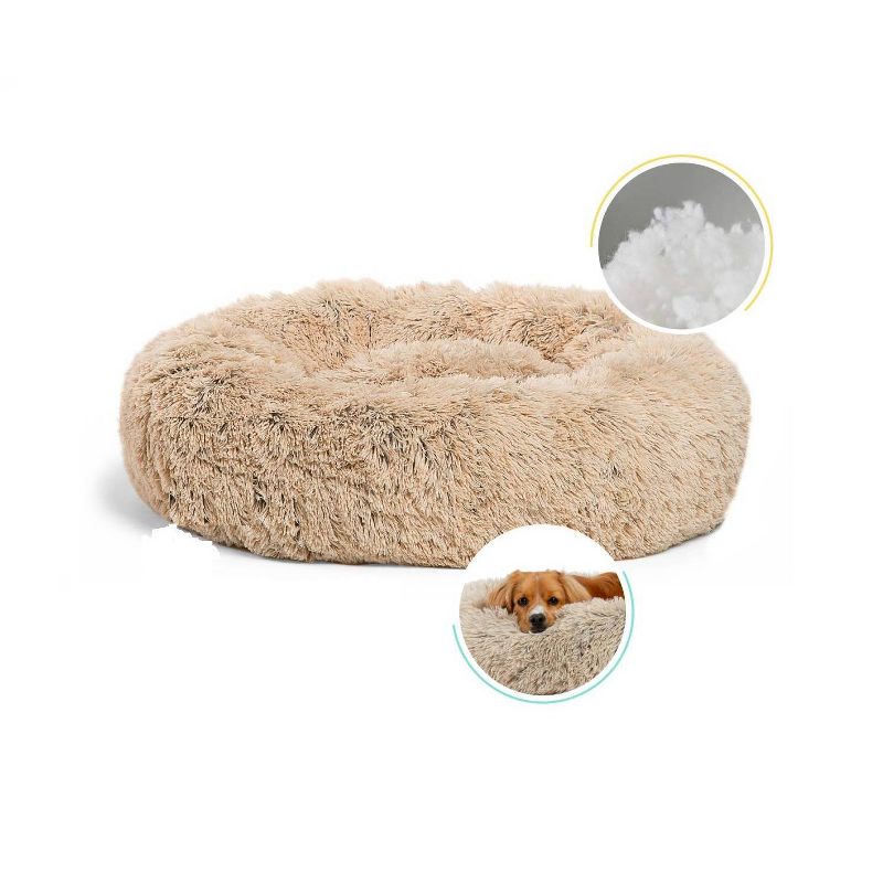 Best Friends by Sheri Donut Shag Dog Bed, 3 of 8