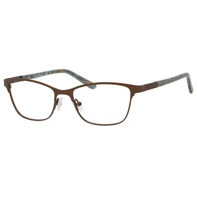 Ernest Hemingway H4822 Womens Rectangular Frame Eyeglasses in Brown 52 mm