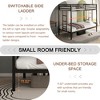 GDFStudio Polly Full Over Full Metal Bunk Bed with Ladder and Guardrail - 4 of 4