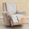 Collections Etc Lacey Scalloped Edge Reversible Quilted Furniture Protector - 2 of 4