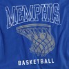 University Of Memphis Basketball Hoop Adult T-Shirt Royal Blue - 2 of 4