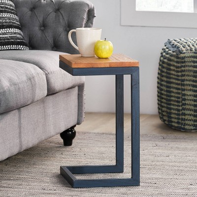 Ramona Antique Firwood and Metal Small Accent Table
