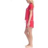 Ocean Pacific Nautical Nights Short PJ Set, Red Pink Stripe, Small - 3 of 3