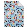 NoJo Disney Mickey Mouse Summertime Splash Blue, Orange, Yellow, and White Super Soft Cuddly Plush Baby Blanket - image 2 of 4