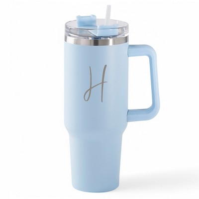 Personalization Mall Your Initial Engraved 40 oz Stainless Steel Tumbler