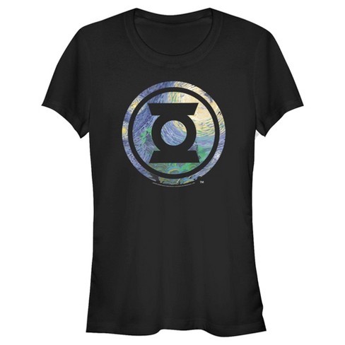 Junior's Green Lantern Starry Night Lantern Logo T-shirt : Target