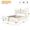 Full Size Upholstered Platform Bed with Butterfly Shaped Headboard and Footboard for Bedroom or Guest Room - 3 of 4