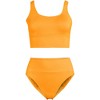 Lands' End Women's Tugless Tankini Top and High Waisted Bottom Swimsuit Set - 3 of 4