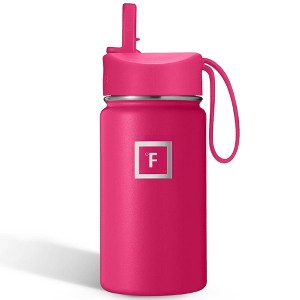 IRON FLASK 14oz Kids' Stainless Steel Water Bottle Rad Raspberry - 1 of 4