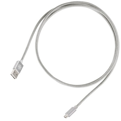SilverStone Technology  Reversible USB-A to Reversible Micro-B cable 1 meter(3.3ft) Nylon Braided and aluminum shell Silver