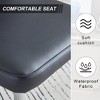 DOMETOUR 4Pcs Dining Chairs Modern Minimalist PU Leather Curved Backrest and Seat Cushions, Metal Legs for Restaurant Living Room - 3 of 4