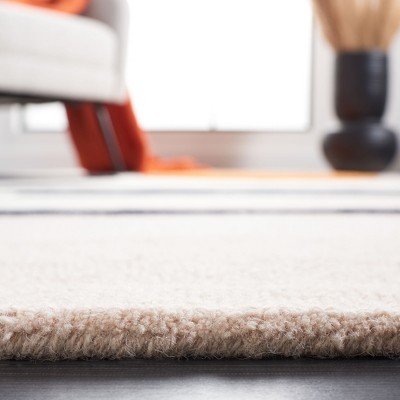 Blush and Black Hand-Tufted Wool Area Rug, 2' x 3'