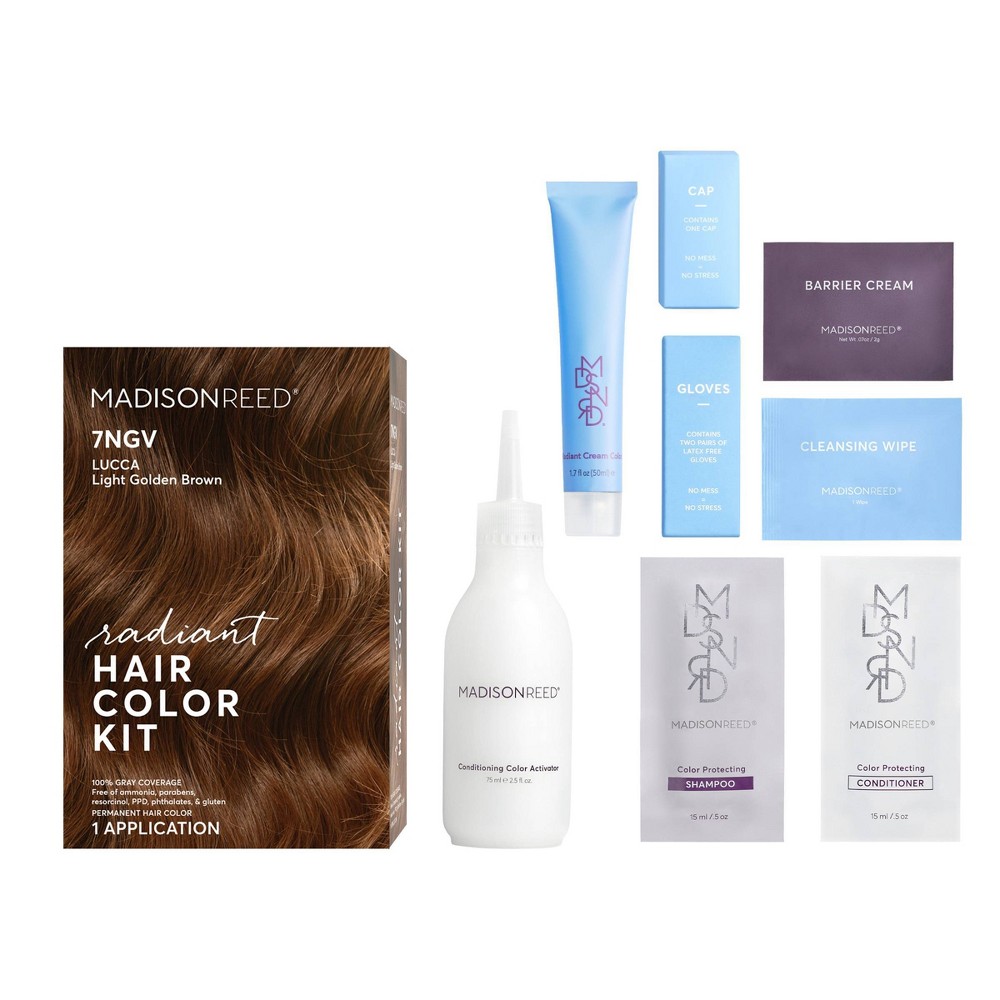 Photos - Hair Dye Madison Reed Radiant Hair Color Kit - Lucca Light Brown - 8ct - Ulta Beauty
