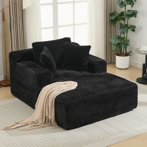 NicBex Modern Corduroy Upholstered Sofa Bed with Back Cushion & Removable Pillows,Fluffy Sleeper Chair for Living Room,Bedroom - 1 of 4