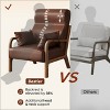Bestier Mid Century Accent Chair Heightened Headrest with Removable Armrest Pillows,with Solid Wood Frame for Living Room, Bedroom - 4 of 4
