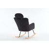 CAVINAS Accent Chair Rocking Chair with High Backrest and Pillows Mid Century Modern Glider Rocking Chair, Offices - 4 of 4