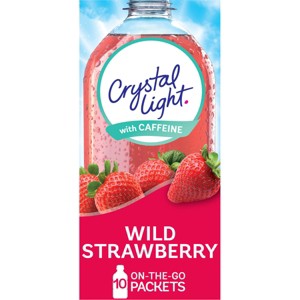 Crystal Light Energy On The Go Wild Strawberry Drink Mix - 10pk/0.11oz Pouches - 1 of 4