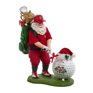 Kurt Adler 11-Inch Fabriché Golfer Santa With Oversized Golf Ball - 1 of 4