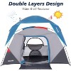 Acekool 4 Person Camping Tent, Easy Set Up Dome Tent with Rainfly, Mesh Door, Portable Waterproof Family Tent for Hiking & Travel, Blue - 4 of 4